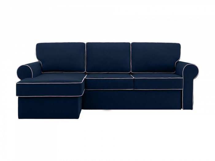 Угловой диван-кровать Murom темно-синего цвета 