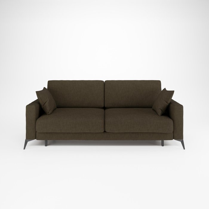 Диван-кровать Наоми темно-коричневого цвета - купить Прямые диваны по цене 74349.0
