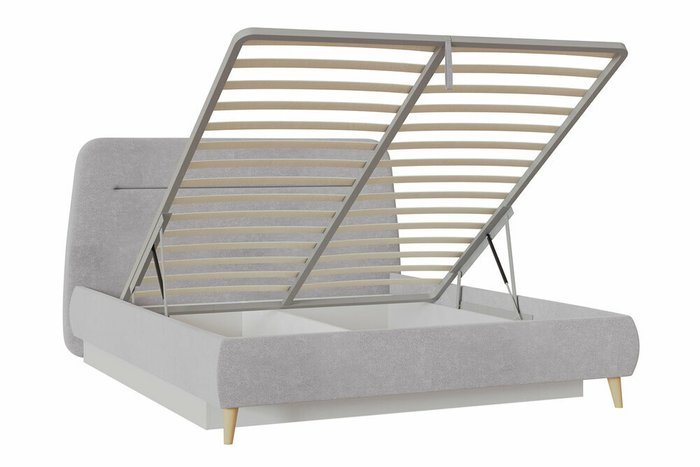 Кровать с подъемным механизмом Магнелия 160х200 серого цвета - лучшие Кровати для спальни в INMYROOM