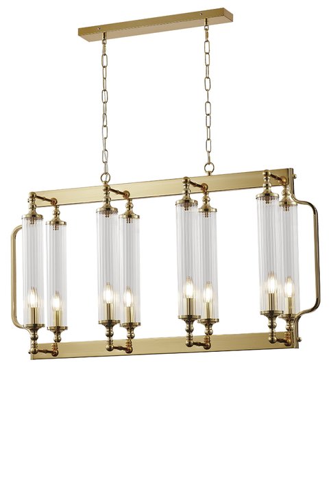Подвесная люстра TOMAS SP8 L1000 BRASS (стекло, цвет прозрачный) Подвесная люстра TOMAS SP8 L1000 BRASS (стекло, цвет прозрачный)