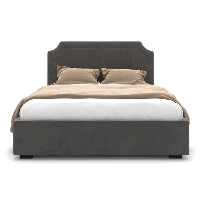  Кровать Kimberly серого цвета 200х200 - купить Кровати для спальни по цене 88900.0