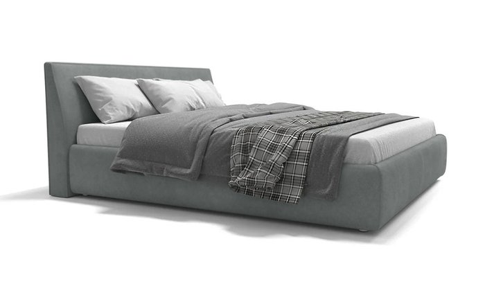 Кровать без подъемного механизма Алти 180х200 серого цвета