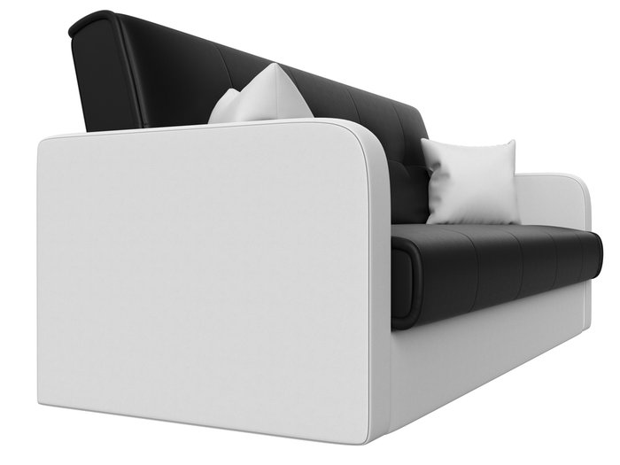Диван-кровать Надежда черно-белого цвета (экокожа) - лучшие Прямые диваны в INMYROOM