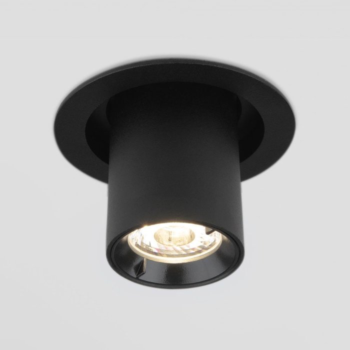 Встраиваемый точечный светодиодный светильник 9917 LED 10W 4200K черный матовый Pispa - купить Встраиваемые споты по цене 2740.0