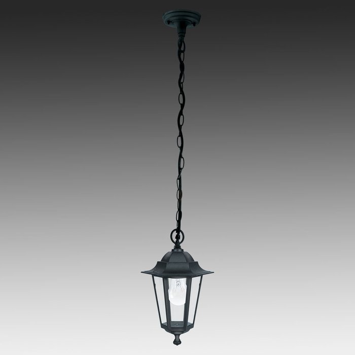 Уличный подвесной светильник Laterna черного цвета