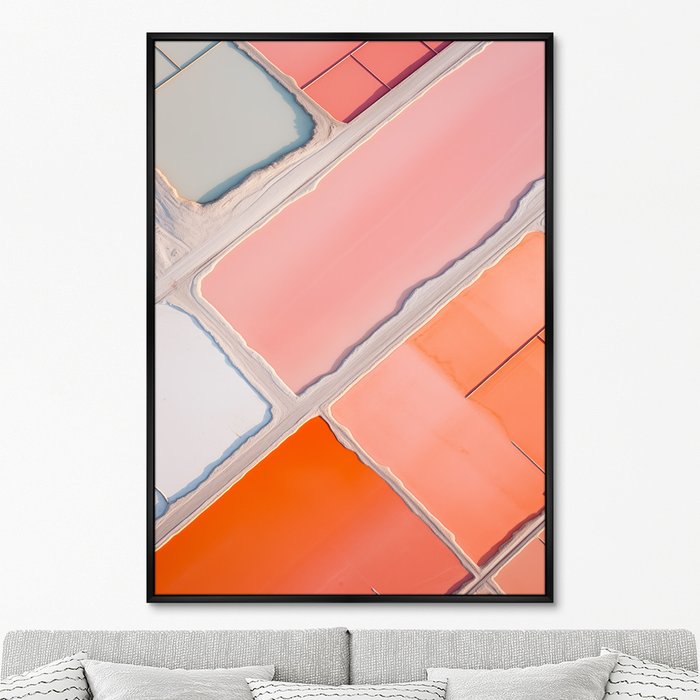 Репродукция картины Salt lakes, orange and pink, No 2, 2024г. - купить Картины по цене 24999.0