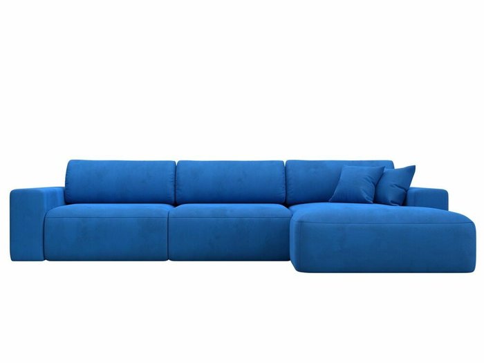 Угловой диван-кровать Лига 036 Классик Лонг темно-голубого цвета правый угол - купить Угловые диваны по цене 109999.0