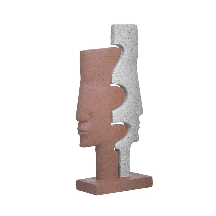 Декор настольный Face коричнево-бежевого цвета - купить Фигуры и статуэтки по цене 4460.0