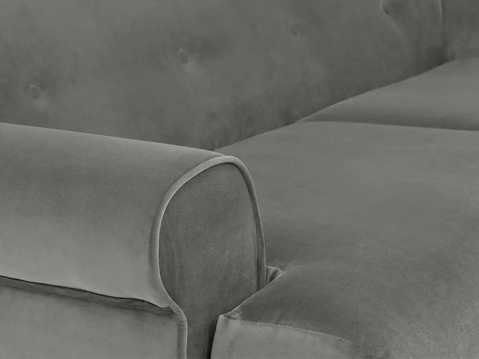 Диван Italia L серого цвета с бежевыми ножками  - лучшие Прямые диваны в INMYROOM