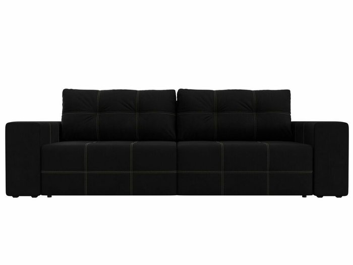 Прямой диван-кровать Перри черного цвета - купить Прямые диваны по цене 55999.0