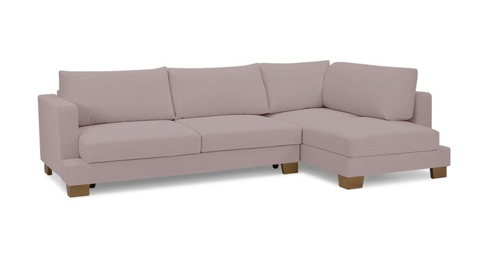 Угловой диван-кровать Дрезден темно-розового цвета