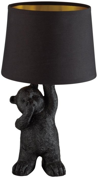 Настольная лампа Lumion Bear 5662/1T черный E14 40W 220V с животными