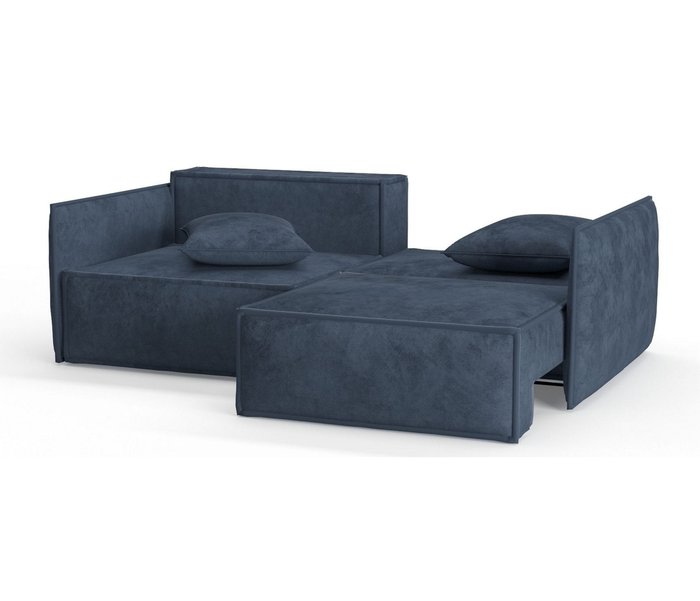 Диван-кровать из велюра Лортон темно-синего цвета - лучшие Прямые диваны в INMYROOM