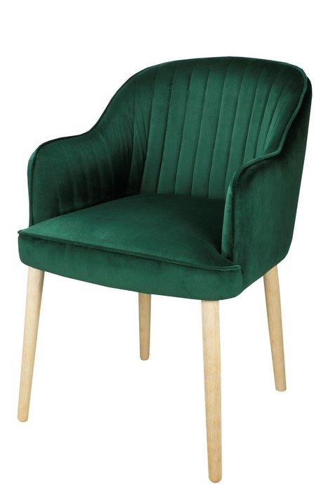 Стул-кресло мягкий Melisa зеленого цвета