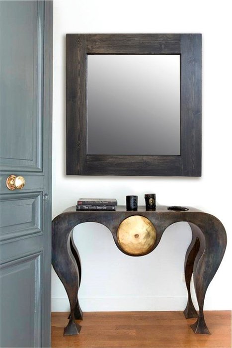 Настенное зеркало Венге в раме из массива сосны 50х65 - купить Настенные зеркала по цене 5990.0