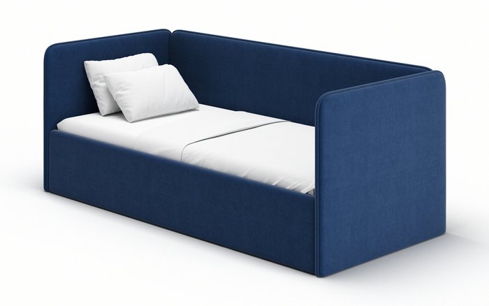 Кровать-диван Leonardo 70х160 темно-синего цвета с двумя ящиками - купить Одноярусные кроватки по цене 21280.0