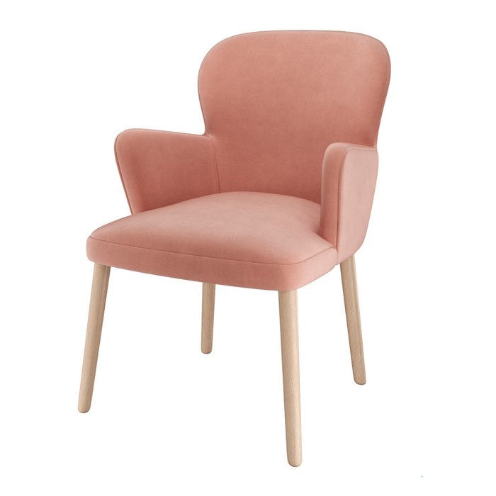 Стул-кресло мягкий Betonica розового цвета