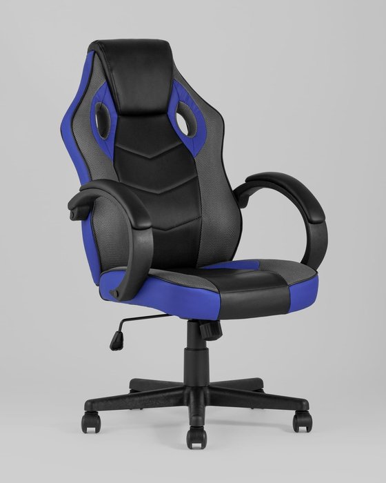 Кресло игровое Top Chairs Sprinter черно-синего цвета - купить Офисные кресла по цене 49960.0