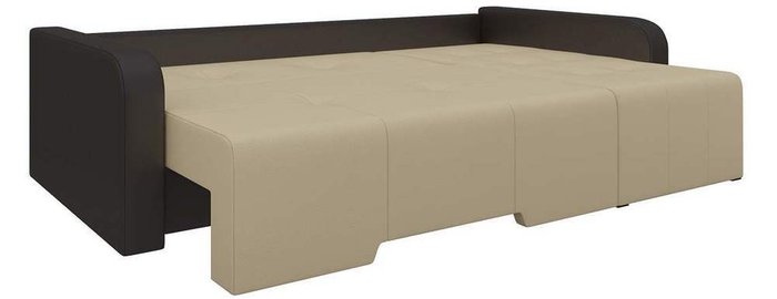 Угловой диван-кровать Манхеттен бежво-коричневого цвета (экокожа) - лучшие Угловые диваны в INMYROOM