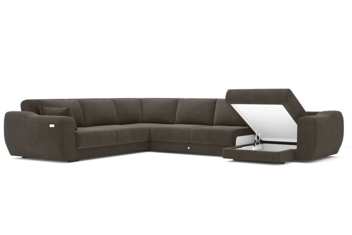 Модульный диван-кровать черного цвета - купить Угловые диваны по цене 400000.0