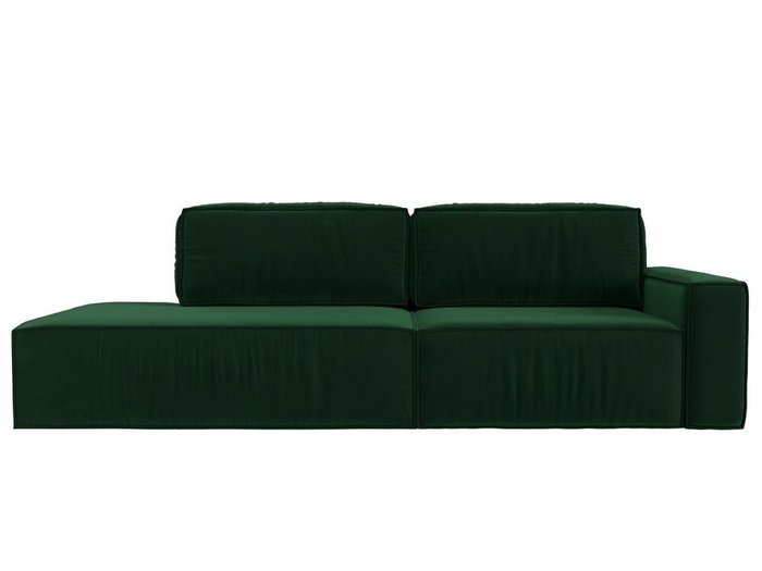 Прямой диван-кровать Прага модерн зеленого цвета подлокотник справа - купить Прямые диваны по цене 76999.0