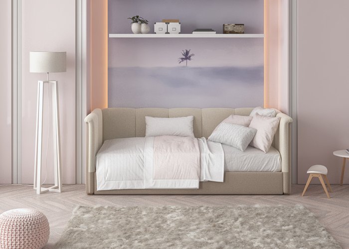 Кровать-диван Bowl 90х200 бежевого цвета - лучшие Кровати для спальни в INMYROOM