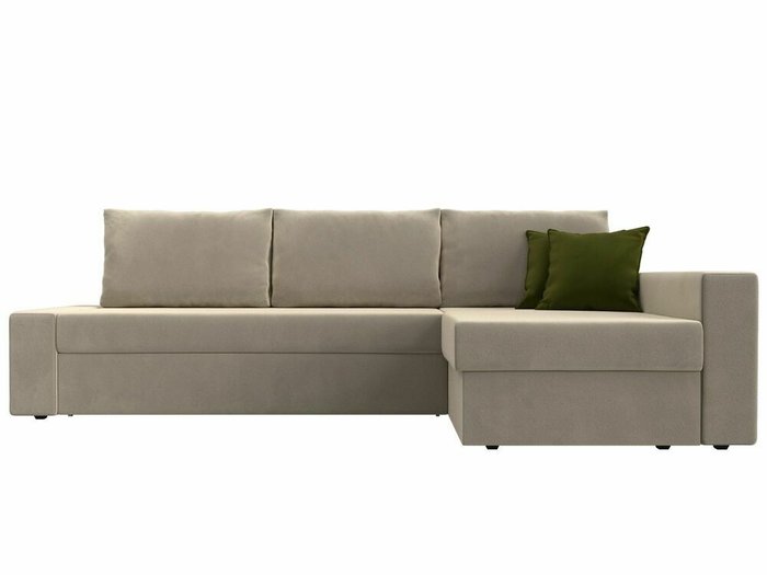 Угловой диван-кровать Версаль бежевого цвета правый угол - купить Угловые диваны по цене 44999.0
