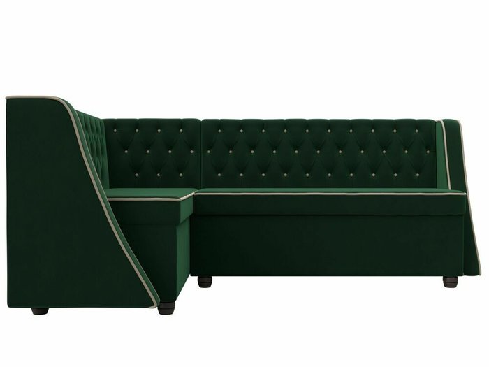Кухонный угловой диван Лофт зеленого цвета левый угол - купить Угловые диваны по цене 50999.0