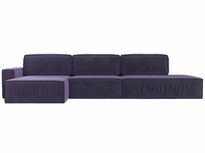 Угловой диван-кровать Прага модерн лонг темно-фиолетового цвета левый угол - купить Угловые диваны по цене 105999.0