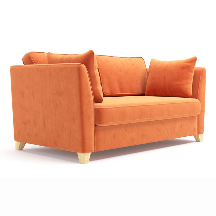 Двухместный раскладной диван Wolsly оранжевого цвета - купить Прямые диваны по цене 64300.0