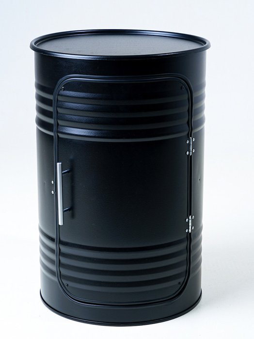 Тумба для хранения-бочка Pro Black черного цвета
