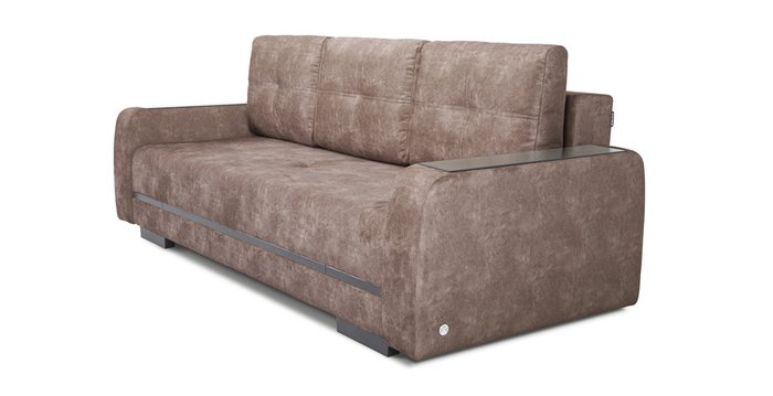 Прямой диван-кровать Марио Modern коричневого цвета - купить Прямые диваны по цене 76070.0