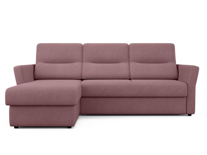 Угловой диван-кровать левый Sonny темно-розового цвета