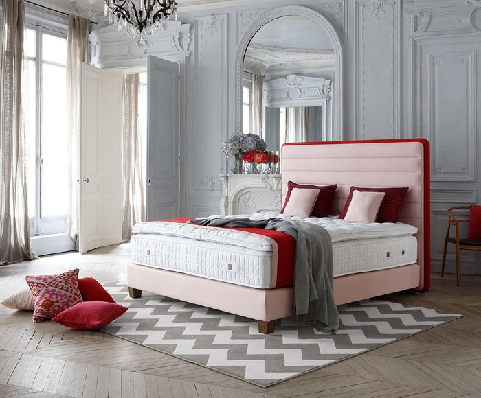 Кровать Lounge Headboard розового цвета 180х200 - купить Кровати для спальни по цене 120000.0