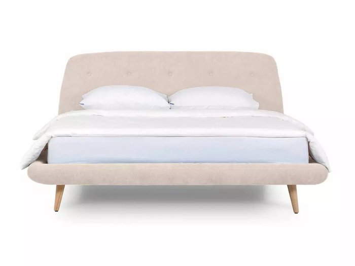 Кровать Loa 160х200 бежевого цвета без подъемного механизма