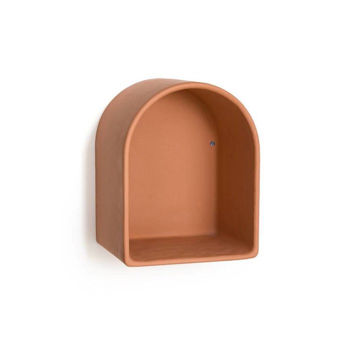 Полка настенная из керамики Teracota коричневого цвета - купить Полки по цене 2948.0