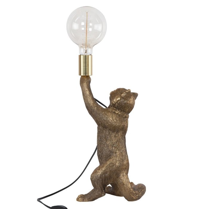 Настольная лампа Кот Мэдисон бронзового цвета - лучшие Настольные лампы в INMYROOM