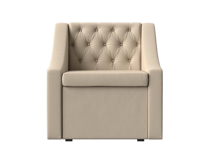 Кресло Мерлин бежевого цвета с ящиком (экокожа) - купить Интерьерные кресла по цене 20999.0