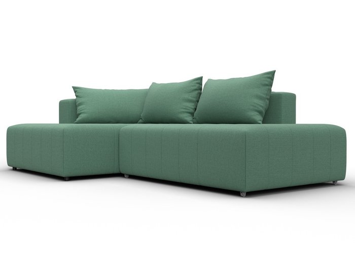 Угловой диван-кровать Лига-103 зеленого цвета левый - лучшие Угловые диваны в INMYROOM Угловой диван-кровать Лига-103 зеленого цвета левый - лучшие Угловые диваны в INMYROOM