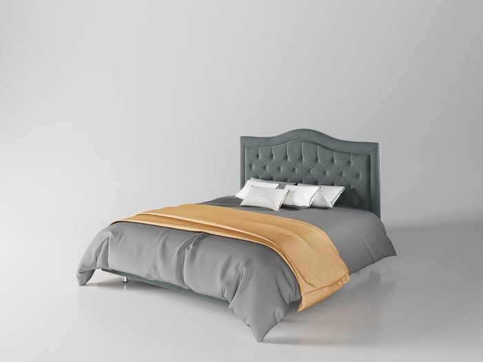 Кровать Герцогиня 140х200 серого цвета