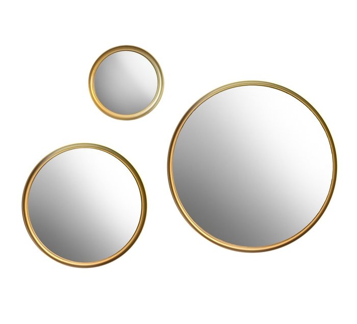 Комплект из трех зеркал Decor Ronda в золотой раме