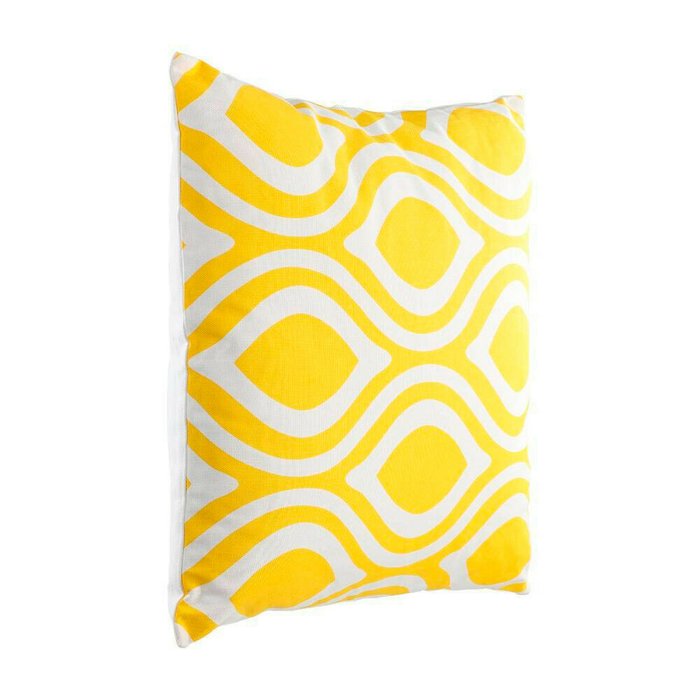 Декоративная подушка Chevery 45х45 желто-белого цвета - лучшие Декоративные подушки в INMYROOM