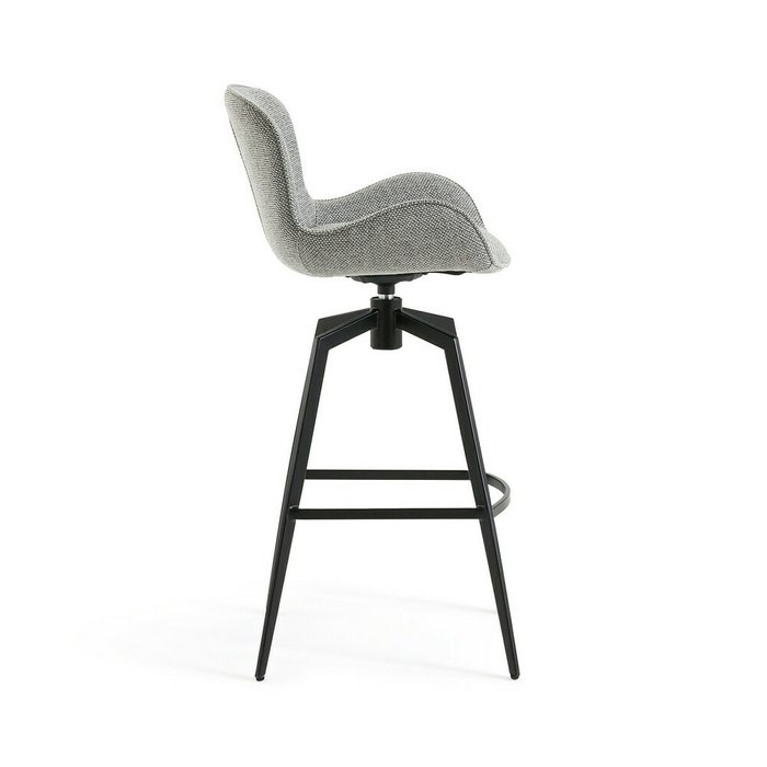 Барное кресло Asyar вращающееся серого цвета - лучшие Барные стулья в INMYROOM
