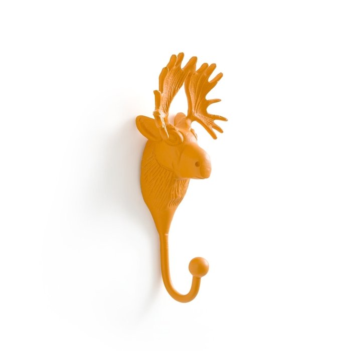 Вешалка Голова оленя Malou желтого цвета - купить Крючки по цене 1610.0