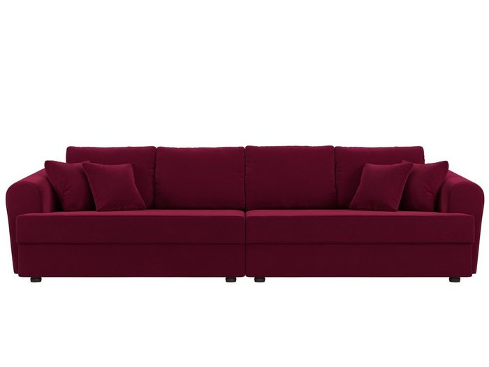 Прямой диван-кровать Милтон бордового цвета - купить Прямые диваны по цене 66999.0