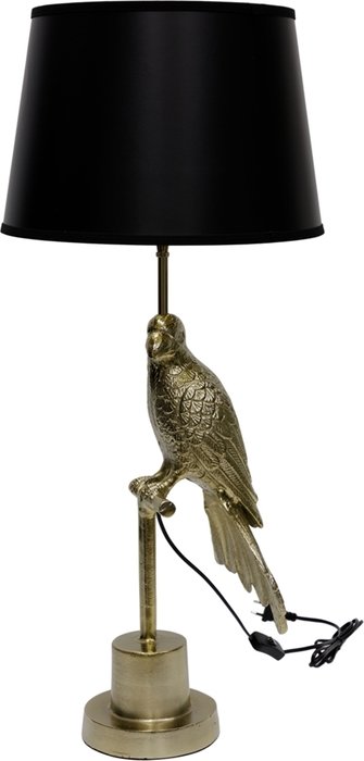 Настольная лампа Попугай с абажуром черного цвета - лучшие Настольные лампы в INMYROOM