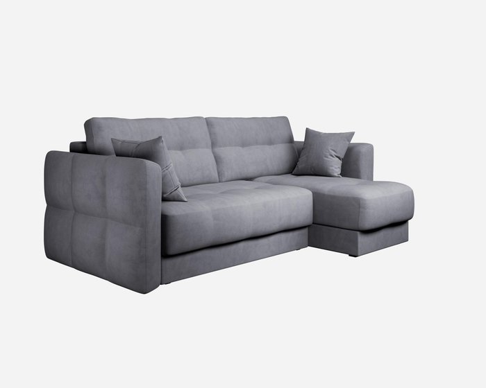 Диван-кровать угловой правый Ricco серого цвета - купить Угловые диваны по цене 80289.0