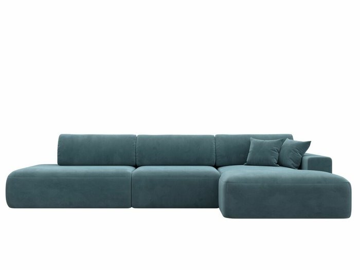 Угловой диван-кровать Лига 036 Модерн Лонг темно-бирюзового цвета правый угол - купить Угловые диваны по цене 112999.0
