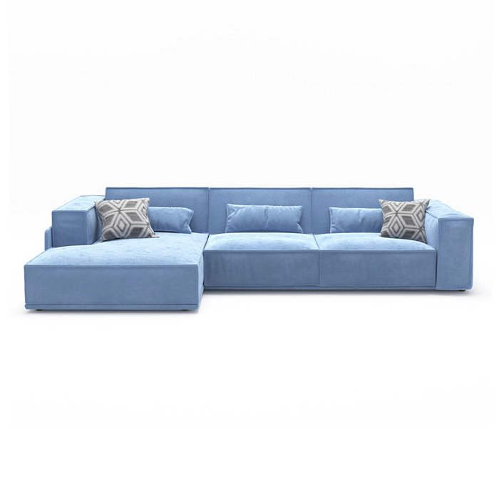 Диван-кровать Vento light угловой голубого цвета