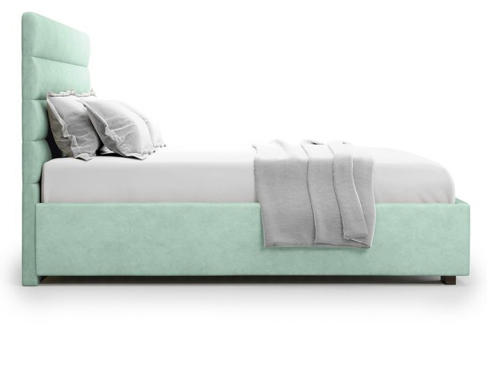 Кровать с подъемным механизмом Karezza 140х200 мятного цвета - лучшие Кровати для спальни в INMYROOM